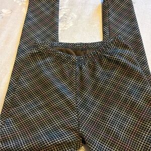 Black Grid-Print Leggings